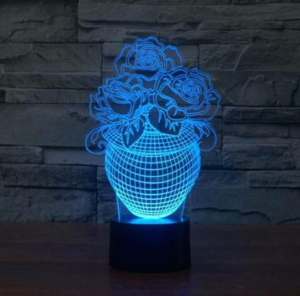 Lampara - Florero y Rosas