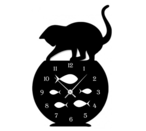 Reloj - Gato pecera